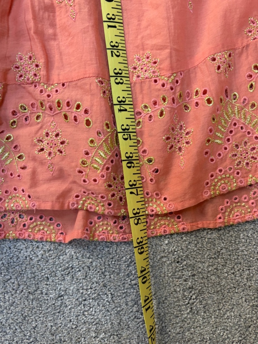 Boston Proper Coral Maxi Skirt with Embroidery - Picture 9 of 9
